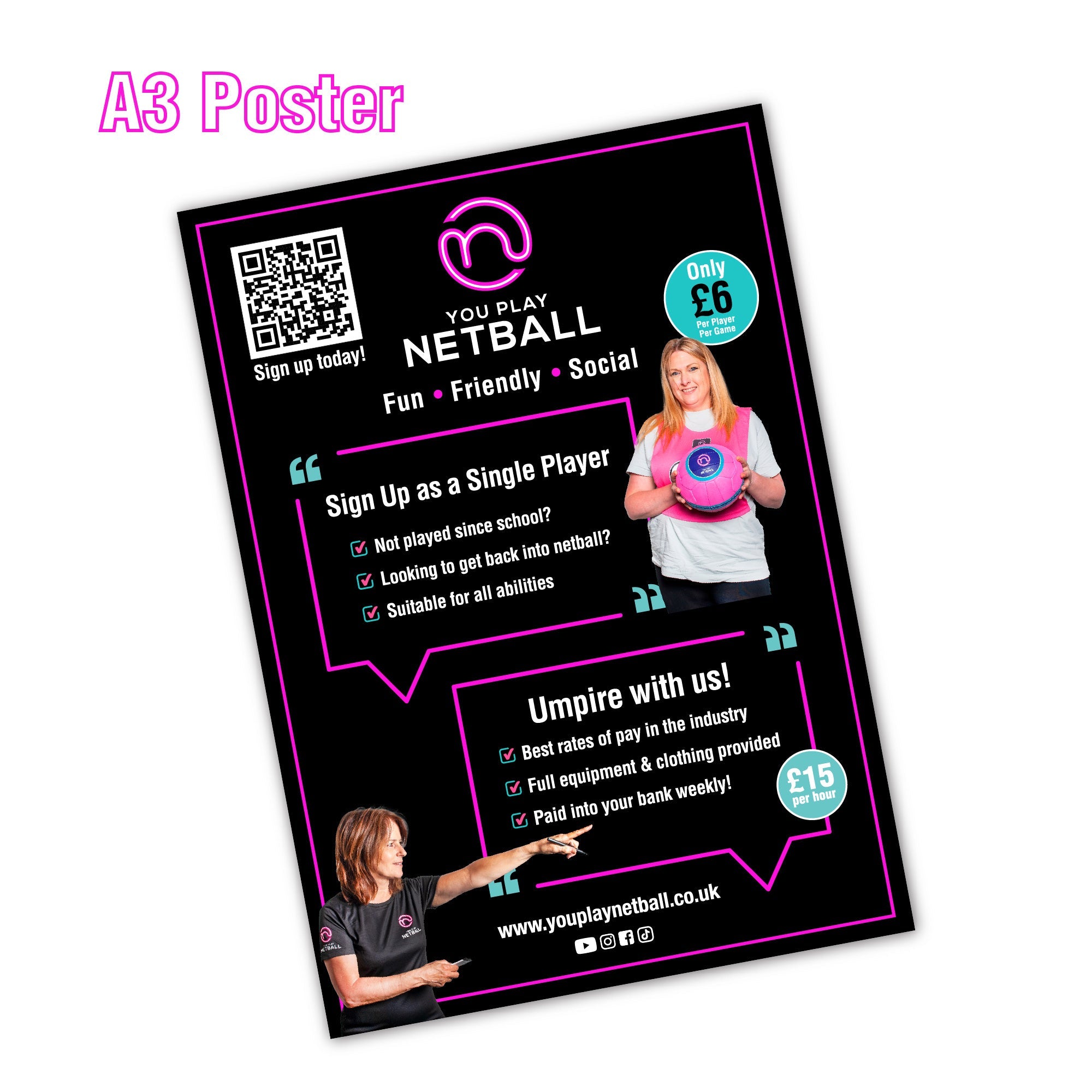 You Play Netball A3 Promotional Poster – LL Partner Shop