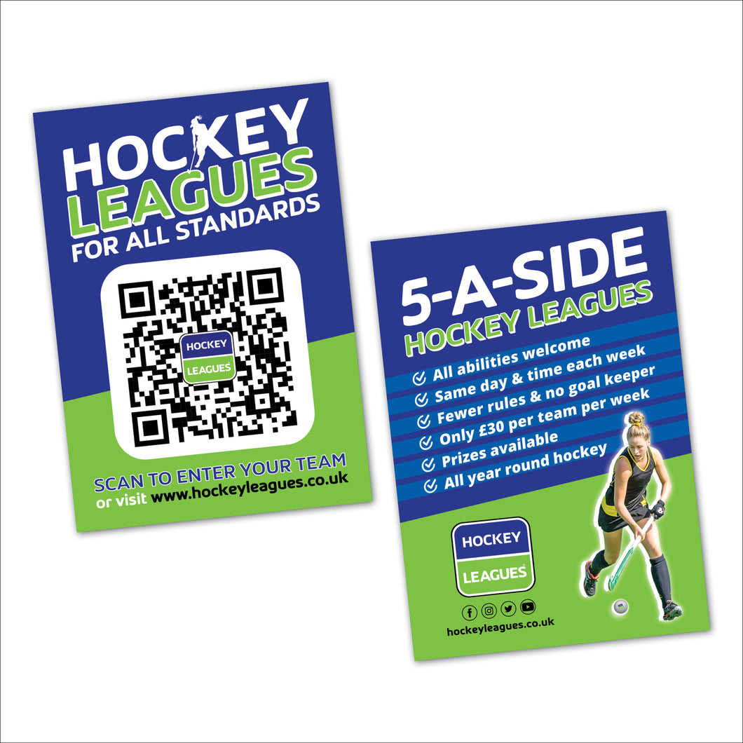 A5 Hockey Leaflets with QR Code