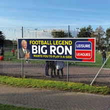 Load image into Gallery viewer, Big Ron Veterans League Banner 8ft x 2ft
