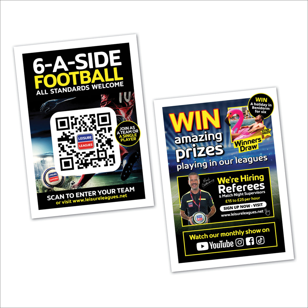 6-A-Side A5 Leaflets with QR Code